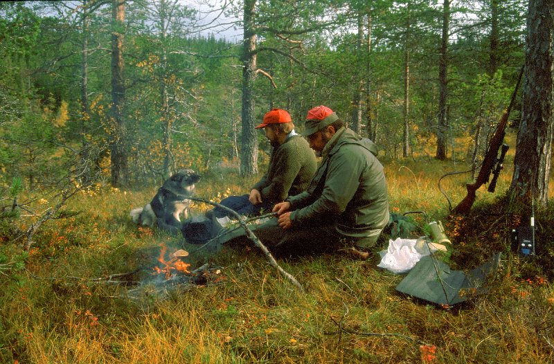 1988_09.jpg - Her ser det ut til at både hund, hundekar og postjeger har det bra
